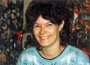 Diane smiles on Christmas Day, 1990