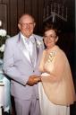 With wife Velma at their grandson John Hillandâ€™s wedding