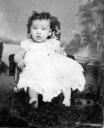 Tin-type photo of Alta Permelia Taylor near her first birthday in 1890