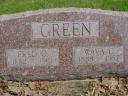 Headstone for Fred O. and Wava C. (Campbell) Green at Kendall Cemetery in Kendall, Michigan