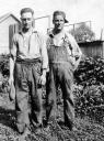 Friends Clyde and Arch after coming home from working at Lavelles Foundry in 1920